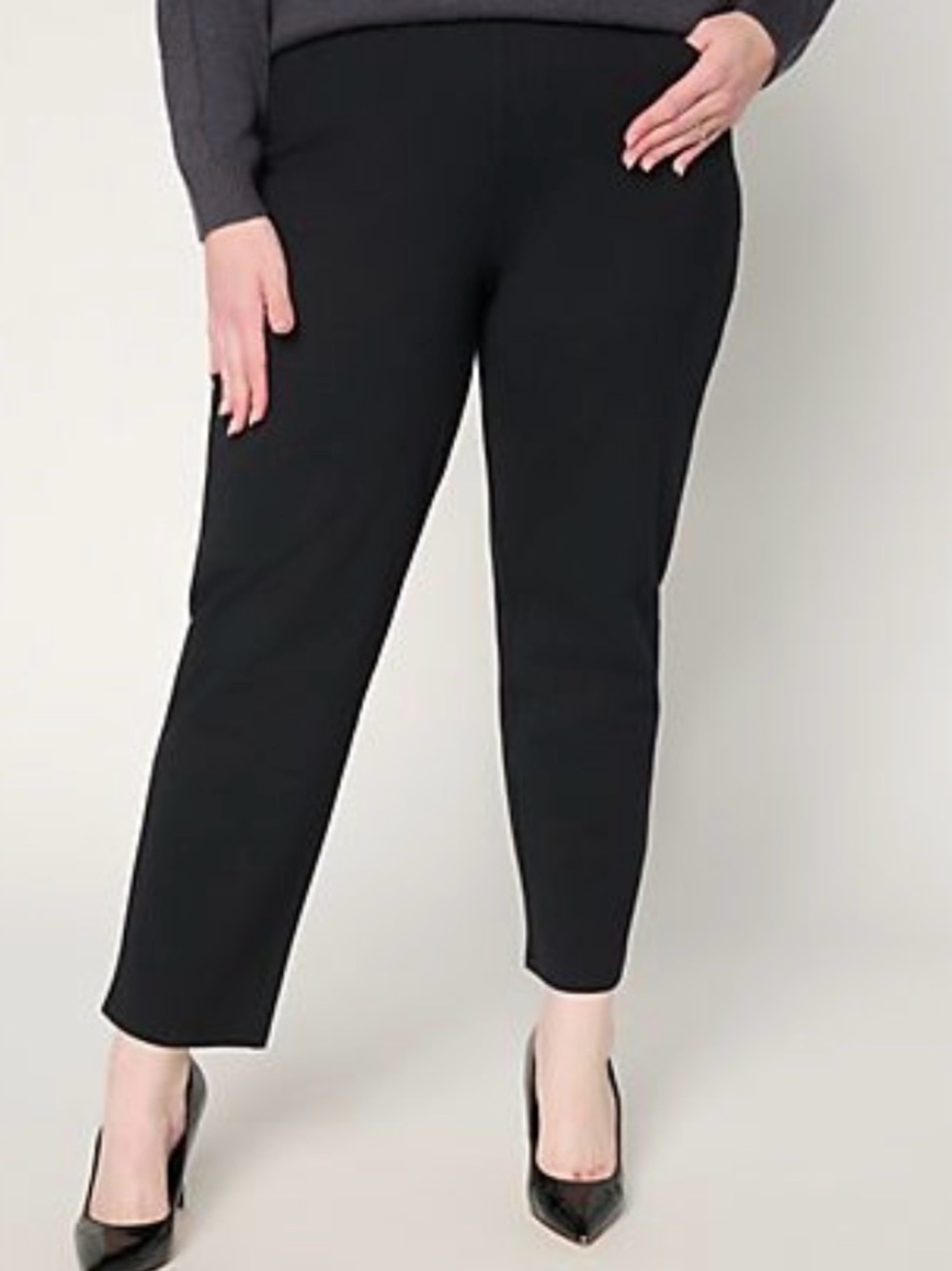Women with Control Slim Leg Black Pants 2X Tall